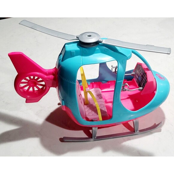 Barbie Helicopter Dreamhouse Adventures Pink and Blue with Spinning Rotor 2018 - Picture 2 of 12